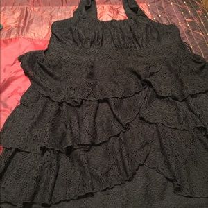 Lace ruffle tier dress